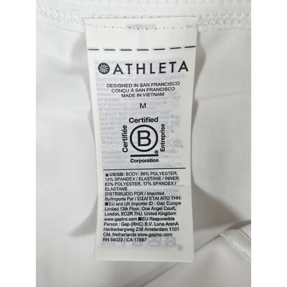 Athleta Match Point Pleated Colorblock Skort White Red Pink Stripe 694842 Medium - Picture 6 of 11